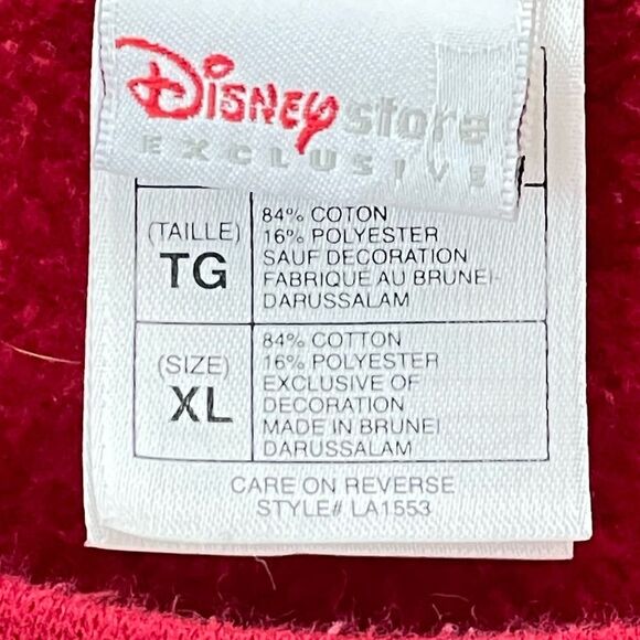 Disney Mickey Mouse Original Sweatshirt Red Extra Large - Picture 4 of 6